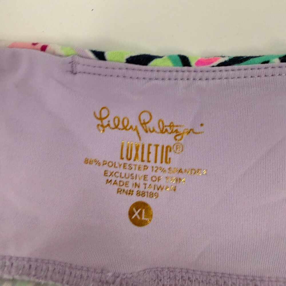 Lilly Pulitzer Luxletic Anika Weekender Cropped Legging Floral Resort Size XL - Picture 9 of 14